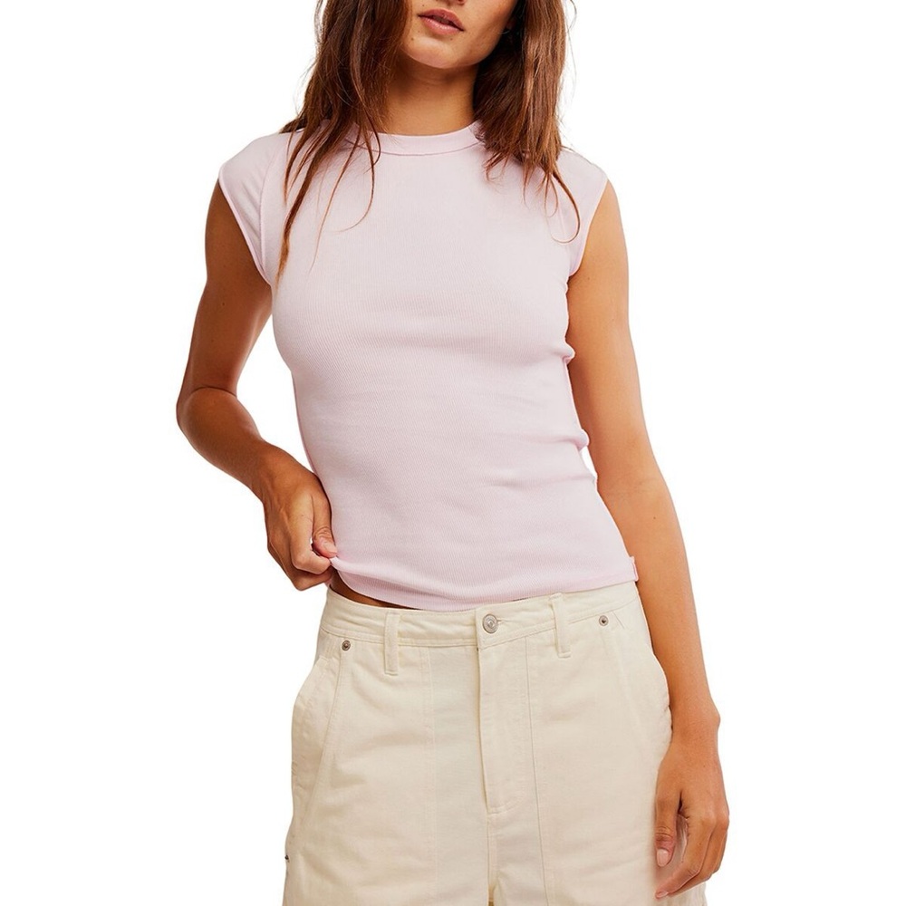 Free People ever had baby t-shirt in soft pink size medium